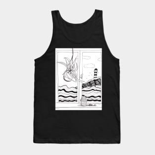 Ocean View Line Drawing Tank Top